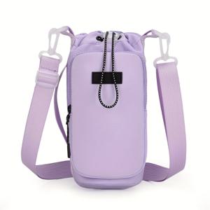 TEMU 휴대용 멀티컵백 (손잡이 및 크로스바디 스트랩 포함), 야외 여행 및 하이킹에 적합. 대용량 스포츠컵백/학생 도시락백/하이킹 보온컵 슬리브/기숙사 필수품 (4가지 색상 제공)