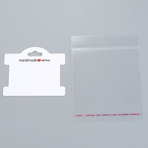 TEMU 50개 세트 팔찌 디스플레이 카드, 투명 백 포함, 소규모 사업용 팔찌 포장, 팔찌 목걸이 귀걸이 판매용 행잉 주얼리 카드 비즈니스 포장 용품