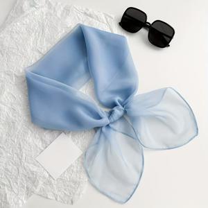 TEMU 대형 90x90cm 다용도 스퀘어 스카프, 15% 뽕나무 실크, 솔리드 컬러 스타일리시 랩, 여성용 장식용 쇼울, 봄, 여름, 가을에 필수 액세서리 – 엄마를 위한 완벽한 선물