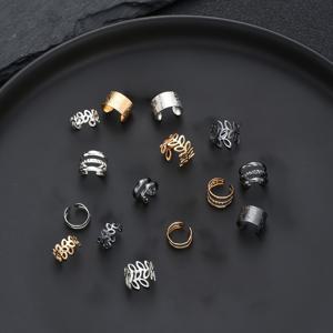 TEMU 15/30개 여성 패션 클립형 귀걸이 잎사귀 와이드 더블 레이어 이어 커프 세트 여성 데일리 데이트 바캉스 선물 파티 발렌타인데이 (싱글 이어 커프, 한 개 아님)