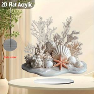 TEMU 2D 플랫 웨이 스타일 아크릴 , 조개, 산호 장식 - 성 패트릭 데이, 카니발, 데이, 부활절에 이상적인 선택, 데스크탑 및 창문 디스플레이에 다용도로 사용 가능, 완벽한 선물