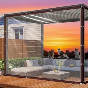 TEMU 설치 및 적용이 용이한 노치형 테두리가 있는 튼튼한 플라스틱 시트, 야외 바람과 비로부터 보호하기에 이상적