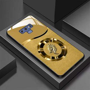 TEMU 휴대폰 케이스 - 삼성 노트 9용 강화 유리 폰 케이스, 슬림 하드 커버와 우아한 럭셔리 비즈니스 스타일 패턴이 특징이며 모델은 BLA070입니다.