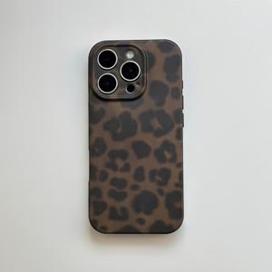 TEMU 패셔너블한 프린트 빈티지 문학 예술 무광 풀커버 케이스, 아이폰 11 12 13 17 프로 맥스용, 블랙-브라운 텍스처 보호 휴대폰 케이스