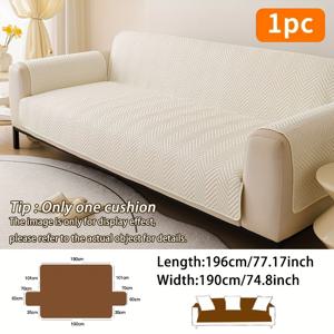 TEMU 1개 - 사계절에 적합한 모던 소파 쿠션, W자형 일체형 미끄럼 방지 소파 시트 쿠션, 로우 디자인