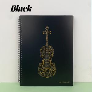 TEMU 바이올린 A4 악보 폴더, 20페이지, 40포켓, 악보 홀더, 악보 바인더, 수정 가능한 악보, 양면 사용, 악보 및 문서 정리 및 보호, 음악가, 음악 연습자용, 선물, 사무 및 공부용으로 두꺼워짐, 학용품