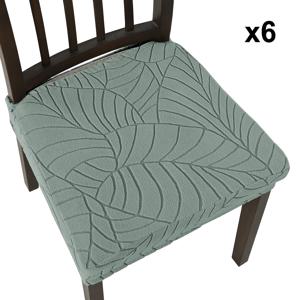 TEMU 4/6개 세트 리프 자카드 풀오버 의자 시트 커버, 신축성 좋은 분해 불필요 의자 시트 보호커버