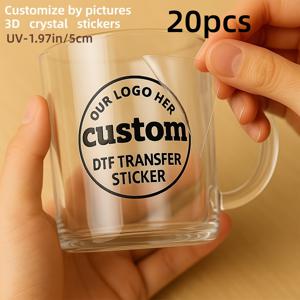 TEMU 4-24개 맞춤형 UV 라벨 스티커, 선물 상자, 병 등에 개인화된 로고 스티커 - 금속, 유리, 플라스틱 표면에 쉽게 부착, 혼합 색상, 광택 마감, 프로모션 스티커 | 광택 스티커 | 스티커, 필름 스티커