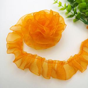 TEMU 0.98인치 폭의 매우 좁은 플리츠 레이스 리본 5야드 - 멀티컬러 (하늘색, 주황색, 녹색, 진분홍, 흰색, 분홍색, 보라색, 빨간색, 녹색, 파란색, 노란색, 검정색) - DIY 재봉, 헤어장식 및 공예용