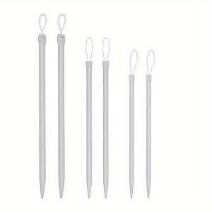 TEMU 빅 아이 바늘 세트 - 나일론 패치 및 재봉틀 바늘, DIY 뜨개질, 크로셰 및 자수 와이어 액세서리, 초보자용 키트