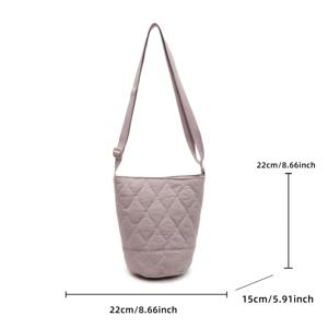 TEMU 안티-도난 대용량 그리드 버킷 크로스바디 백 - 조절 가능한 어깨끈, 핸드헬드 백팩, 야외 여행 및 출퇴근용, 내구성 있는 옥스포드 원단, 그린색, 안전한 지퍼 잠금 장치