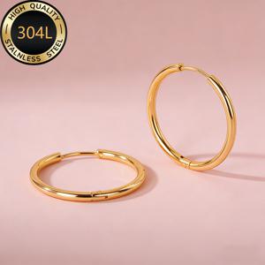 TEMU 인싸 디자인의 니치 디자인을 갖춘 티타늄-스틸 기하학적 귀걸이 한 쌍, 저자극성, 출퇴근 및 파티에 적합, 얼굴 윤곽 연출, 스테인리스 스틸 재질, 오래 사용하더라도 변색되지 않음