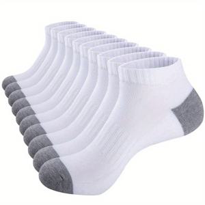 TEMU 남성용 쿠션 런닝 스포츠 양말 10켤레