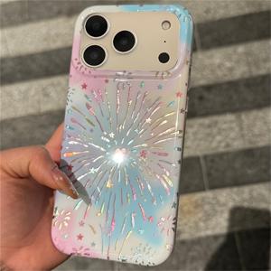 TEMU 폰 케이스: 레이저 Y2K 3D 별 레이저 불꽃 빙하 패턴 아이폰 17 프로 맥스 17 프로 16 프로 맥스 15 프로 14 13 호환 보호 백커버