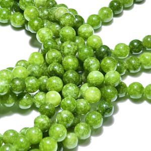 TEMU XULIN 그린 페리도트 비즈 6mm 62개, 8mm 47개, 10mm 38개 - 천연석 주얼리 제작, 팔찌, 목걸이 및 귀걸이 제작에 적합