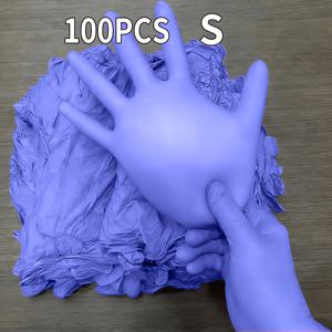 TEMU 파란색-보라색 일회용 니트릴 장갑 | 재사용 가능, 높은 탄성, 미끄럼 방지, 양손잡이용, 휴일 선물, 가정 청소, 주방 설거지, 매니큐어 및 미용에 적합