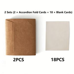 TEMU 데이 & 생일 카드 2세트 | 아코디언 스타일, 접이식 풀아웃 디자인, 빈 페이지 포함 | 데이, 생일, 새해 등 다양한 기념일에 적합한 카드 재료 키트 | 접이식 앨범 - DIY 스크랩북
