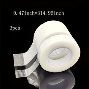 TEMU 3개입 인비저블 리프팅 마스크 테이프 - 휴대용, 내구성 및 통기성, 즉각적인 V라인 연출, 코스프레 메이크업 및 데일리 글래머용 - 0.47인치 * 314.96인치 / 0.94인치 * 314.96인치