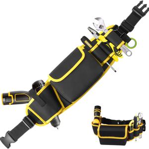 TEMU 1개 조절 가능한 공구 스트랩, 5개 포켓, 대용량 허리 가방, 하드웨어 공구 보관 가방, 다기능 천 가방, 전기기사, 목수, 건설 작업자용