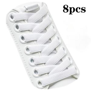 TEMU 8개/2개 묶을 필요 없는 탄성 신발끈 세트, 튼튼하고 내구성이 뛰어난 소재, 남녀공용 디자인 (8mm 폭 플랫) 탄성 신발끈 4개 + 캡슐 버클 4개, 운동화 전용, 강력한 고정 시스템, 간편한 스타일 다용도 사용, 배터리 없음