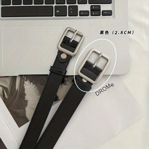 TEMU 여성용 여름 캐주얼 와이드 벨트, 블랙 데님 청바지 허리 벨트, 빈티지 미국 스타일, 심플한 다용도 장식 벨트, 주말 캐주얼 착용용