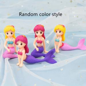 TEMU 4개 세트 인어 테마 케이크 토퍼, 생일 케이크 장식을 위한 현대적인 인어 디자인, 할로윈, 추수감사절 및 크리스마스 선물로 적합