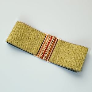 TEMU 심플 골든 벨트 여성 장식 벨트 다운 재킷 스웨터 및 스커트 거들 모든 옷과 어울리는 탄성 와이드 스커트