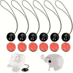 TEMU 액션 카메라 안전 테더 강력 접착 스티커 스트랩 코드, Hero 12 11 10 6 5 4 3 Insta360 X4 X3, DJI OSMO, SJCAM, AKASO 액션 카메라 헬멧 마운트 호환