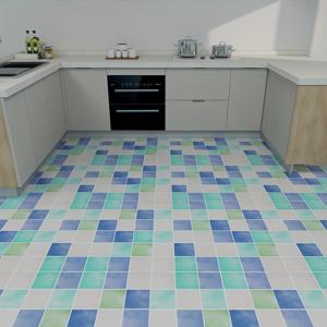 TEMU 접착식 방수 & 미끄럼방지 바닥 타일 스티커 - 주방, 욕실, 거실, 침실 리모델링용 클래식 플라스틱 타일 데칼, 패턴, 쉬운 설치