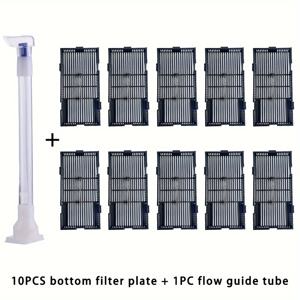 TEMU 오 필터링 시스템이 있는 수족관 바닥 그리드, 에어 스톤이 있는 어항 바닥 필터 플레이트, PVC 바닥 모래 필터 플레이트, 배터리 없음