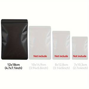 TEMU 100개입 자체 밀봉 평면 포장 봉투, 호일 잠금 포장용으로 설계되었으며 커피 및 식품 보관에 적합합니다. 이 재밀봉 가능한 마일라 백은 열 밀봉 가능하며 재닫을 수 있으며 검정색으로 제공됩니다.