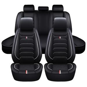 TEMU 5인승 SUV 차량용 방수 시트 커버 풀세트 (모든 5인승 모델 호환 인조 가죽 시트 커버 포함)