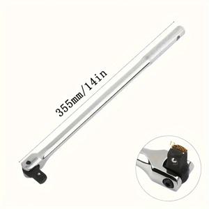 TEMU 1/2인치 소켓 렌치 회전 플렉스 헤드 연장 브레이커 바, 전문 CR-V 스틸 드라이브 조절 가능한 유연한 연장 브레이커 바