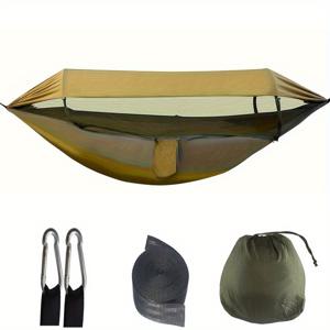 TEMU 3-in-1 모기장 및 선쉐이드 기능이 있는 초경량 캠핑 해먹, 야외 여행 및 공원용 배낭 휴대용