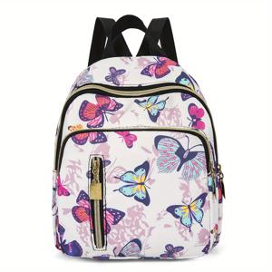 TEMU 미니 백팩, 일본 한국 스타일 캐주얼 소형 북백, 프린팅 미니 여성용 백팩, 여행 가방