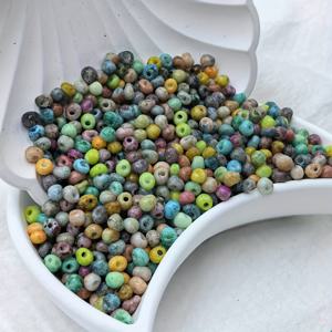 TEMU 100개 창의적인 물방울 모양 유리 비즈 - 목걸이 팔찌 귀걸이 만들기용 DIY 액세서리 재료, 빈티지 영감 수공예 비즈, 핸드메이드 보석 제작용 유리 비즈, 고대 미학적 매력, 매끄러운 질감