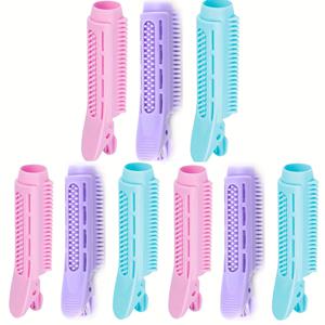 TEMU 9개입 푹신한 볼륨 헤어 뿌리 클립 세트 - 여성용 빠른 앞머리 및 헤어 롤러용 셀프 스타일링 도구