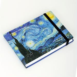 TEMU 빈티지 수채화 스케치북 - A5, 반 고흐, 유명한 그림, 붕대 스크랩북, 100페이지, 160gsm 두꺼운 종이, 하드커버 빈 드로잉 및 페인팅 노트북, 여행용 휴대용 아트 저널