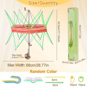 TEMU 실감기 및 뜨개질 도구 세트, 우산형 실감기와 실바늘, 스티치 마커, 기타 크로셰 도구 & 액세서리, 뜨개질과 크로셰 공예용