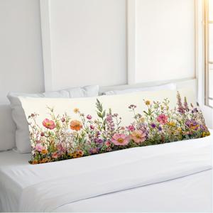 TEMU 1개, 숏 플러시 봄 부활절 바디 베개 커버, Violet Ader5171 빈티지 시즌 일러스트 시즌용 장식용 커버, 지퍼 포함, 폴리에스터 프린트, 양면 프린팅, 54 x 20인치, 침실, 침구, 소파 등 가정 장식용, 베개 심 미포함_YYPSDYZ1223165