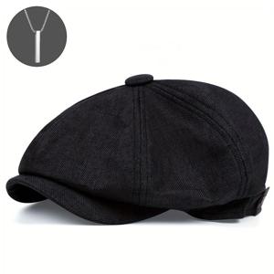 TEMU 세련된 남성용 Gatsby Ivy 베레모가 특징인 두 팩, 모자, 목걸이 세트입니다. 손세탁 또는 드라이클리닝 가능하며 가볍고 골프, 하이킹 또는 택시 운전사 모자로 이상적입니다.