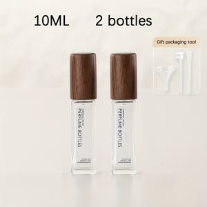 TEMU 미니 코롱 빈 유리병 2개 세트, 휴대용 여행용 분무기 스프레이 병, 향수 채우기에 적합, 깔때기 및 리필 펌프 헤드와 드로 포함