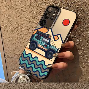 TEMU 갤럭시 S25 S24 S23 S22 S21 S20 FE 울트라 플러스 4G 5G 호환 쿨 차량 폰 케이스, 안티드롭 매트 백커버