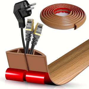 TEMU 1미터 바닥용 전선관, 접착식 전선 은폐기, 바닥 케이블 관리, 사무실, 헬스장, 전시장용 전원 코드 보호대 및 케이블 트렁크