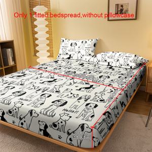 TEMU 이용하기 쉬운 모던 스타일 귀여운 파트너 패턴 프린트 플란넬 침대 커버. 프린트 침대 스프레드, 매트리스 커버, 매트리스 케이스, 가방 커버 또는 보호 커버로 사용하기 적합합니다. 이 침구 (베개 커버 제외)는 부모님, 가족을 위한 훌륭한 선물입니다.