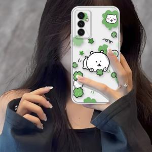 TEMU 휴대폰 케이스 - 삼성 갤럭시 A14 A24 4G A04 A04S A05 A05S A06 A13 A15 A16 A22 A23 A24 A25 A32 A33 A34 A35 A52 A52S A53 A54 A55 A56 5G 갤럭시 S21 S23 S24 25 FE S22 플러스 울트라에 적합한 투명 휴대폰 케이스, 패션 귀여운 간편한 인쇄 선물