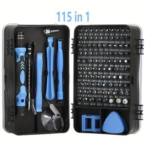 TEMU 115인치 1 프리시전 스크루드라이버 세트, 아이폰, 컴퓨터, PC, 노트북, 폰, 맥, 태블릿, 홈 DIY, 게임 콘솔, 안경, 시계, 초인종 등 전자 수리 도구 키트 자석 비트