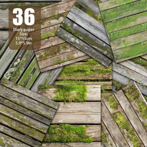 TEMU 이끼 나무 보드, 간편하고 자연스러운 배경 없는 스크랩북 용지, 수제 종이, 정크 다이어리, 인사말 카드 제작에 적합한 재료 용지, 레트로 다이어리 배경 장식, 인사말 카드 수제 배경 카드 매트 및 기타 장면 사양