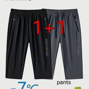 TEMU 탄성 허리 밴드로 착용감이 좋고, 안전하게 보관할 수 있는 지퍼 포켓이 있는 레터 프린트 반바지 2벌 세트입니다. 여름에 즐기는 라이딩을 편안하게 해주는 통기성 좋은 원단을 사용했습니다. 야외 레저, 러닝, 일상복으로 완벽합니다.