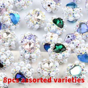 TEMU 1.6cm 8개 랜덤 컬러 믹스 하트 모양 인조 스톤 아크릴 비즈 장식 DIY 펜 귀걸이 팔찌 액세서리 비즈 & 비즈 어소트먼트 걸리 스타일 커플 팔찌 휴대폰 체인 핸드메이드 소품